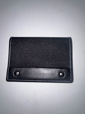 Le Tanneur nylon and leather bifold wallet